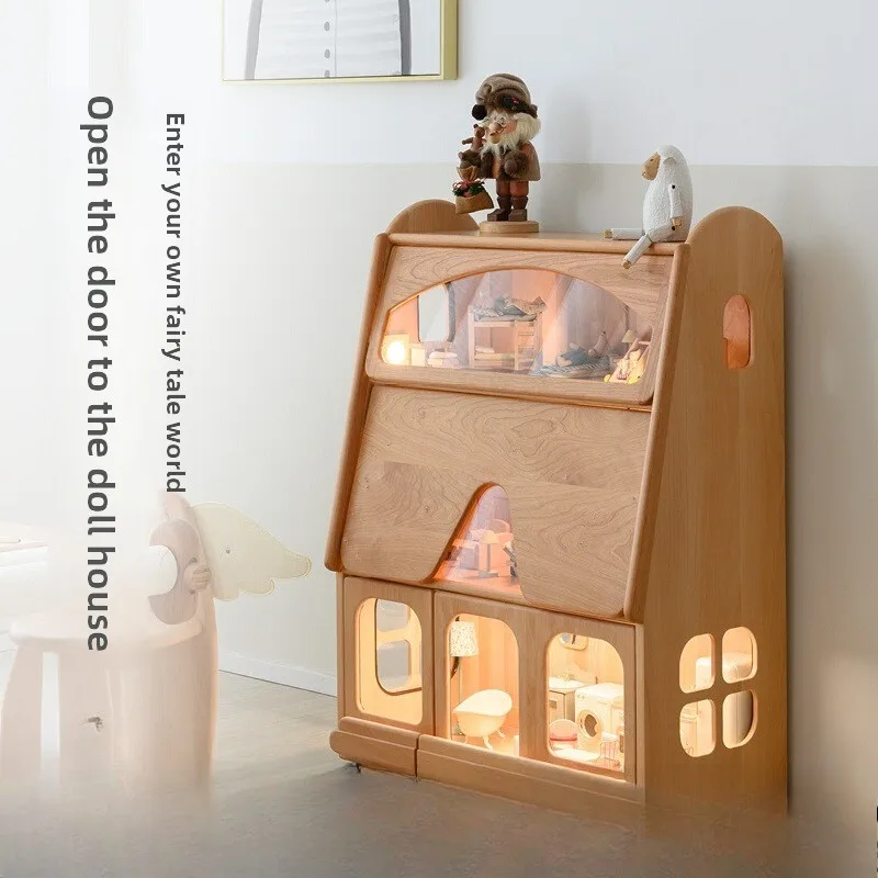 Large villa simulated beech bookcase
