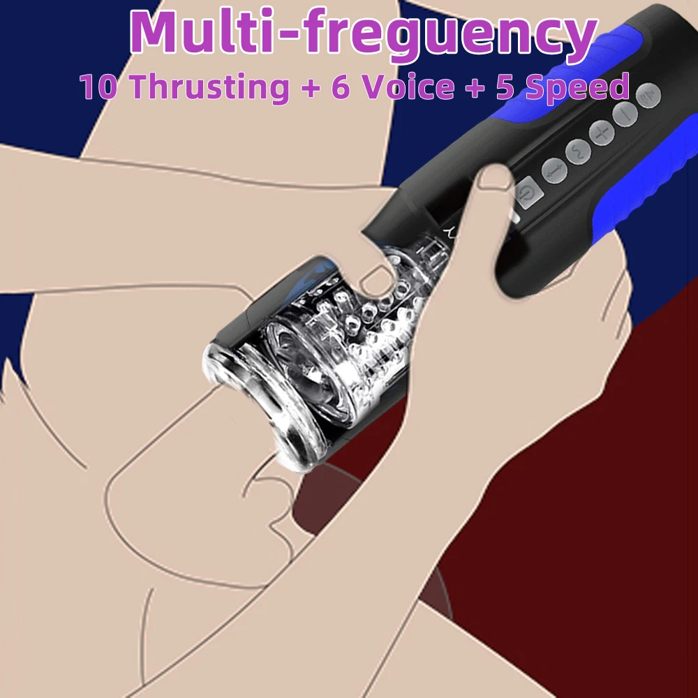 Masturbador masculino telescópico automático, Juguetes sexuales para hombres, juguete para adultos, Juguetes sexuales masculinos, máquina sexual manos libres, pene eléctrico de succión