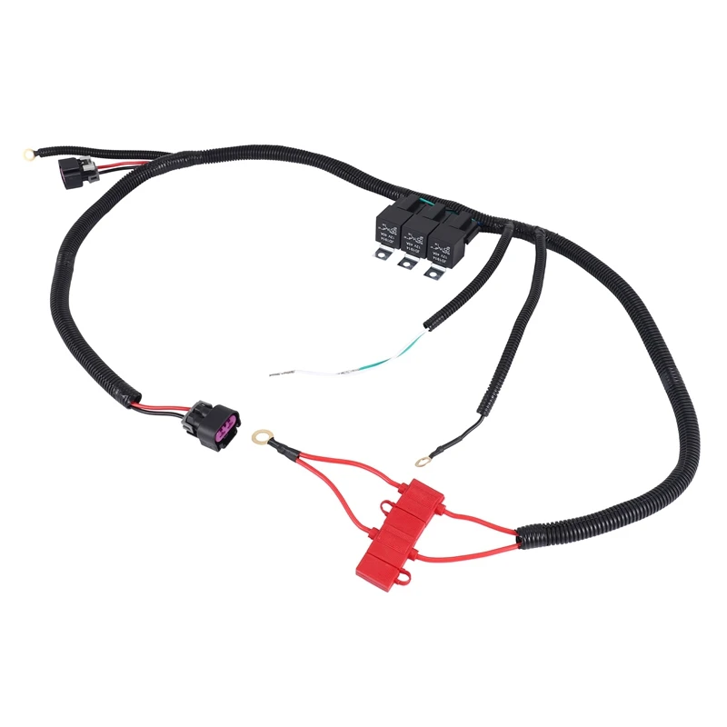 7L5533A226T Dual Electric Fan Upgrade ECU Control Wiring Harness For Chevy Avalanche 1500 2500 2002-2006