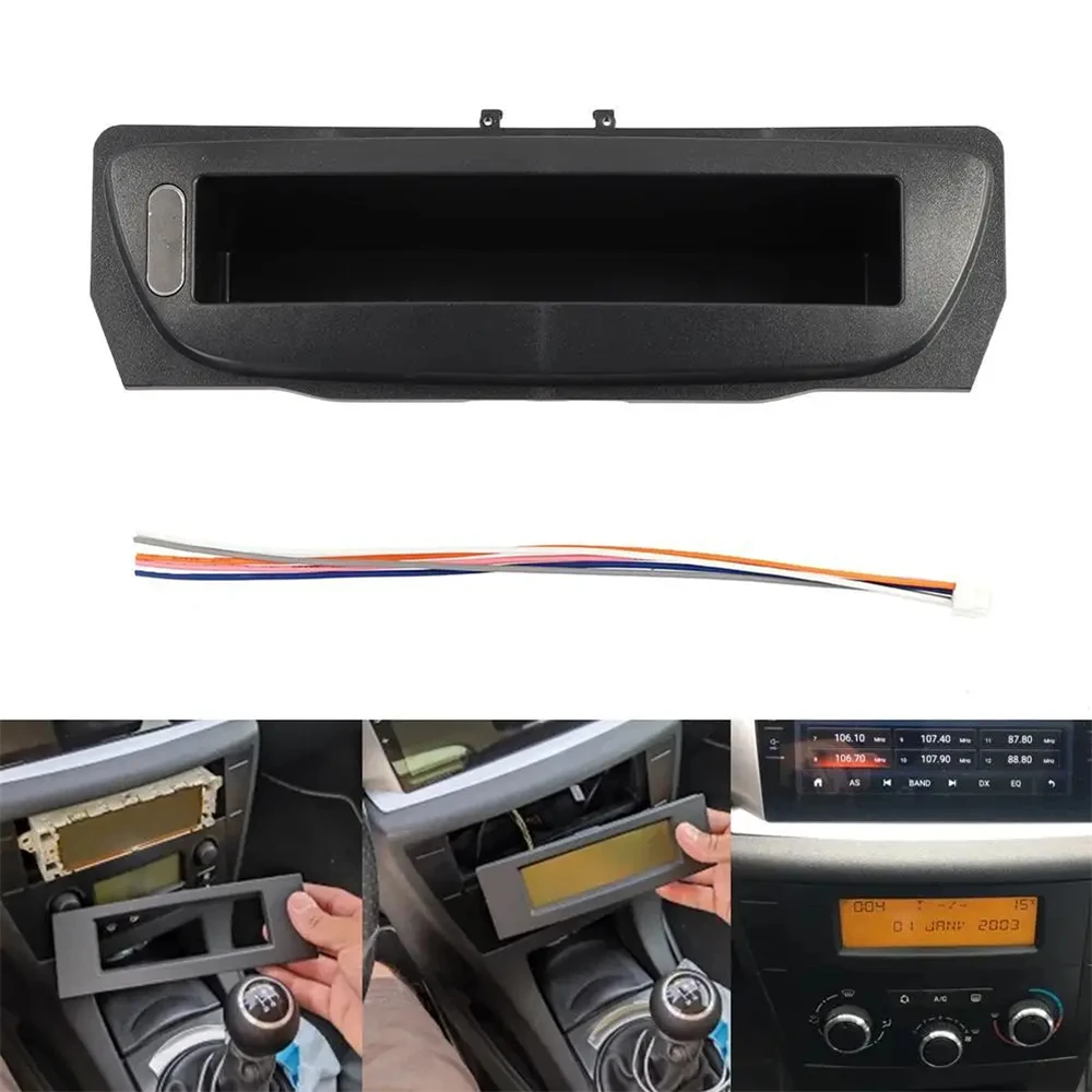 

​Car Frame Fascia Storage Box for Renault Megane 3 Fluence 09-13 Car Radio Panel Dashboard with Light Board Line