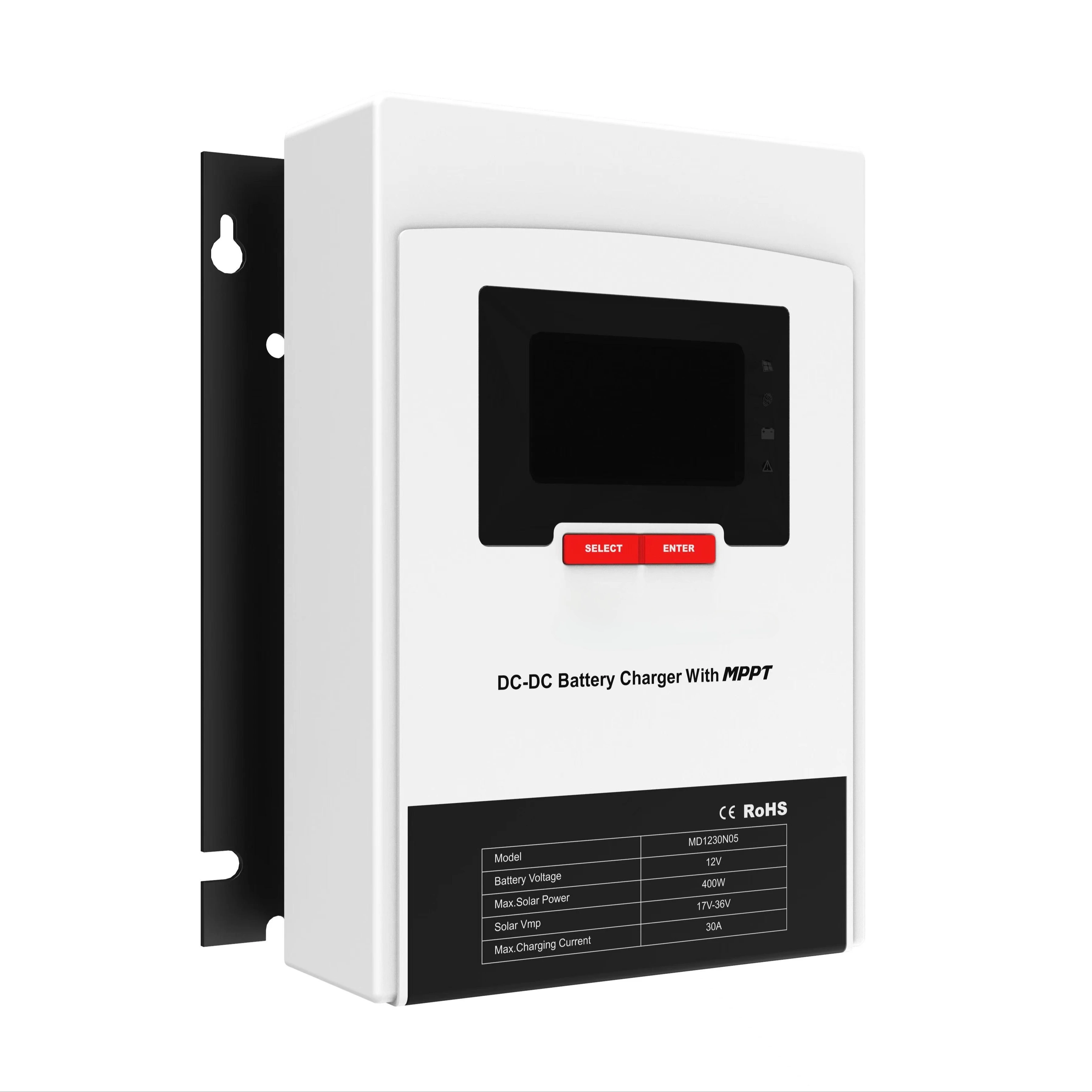 SRNE MD1230N05 400W 30A 12V DC-DC with Dual Battery Charging Bluetooth Control MPPT RV Solar Charge Controller