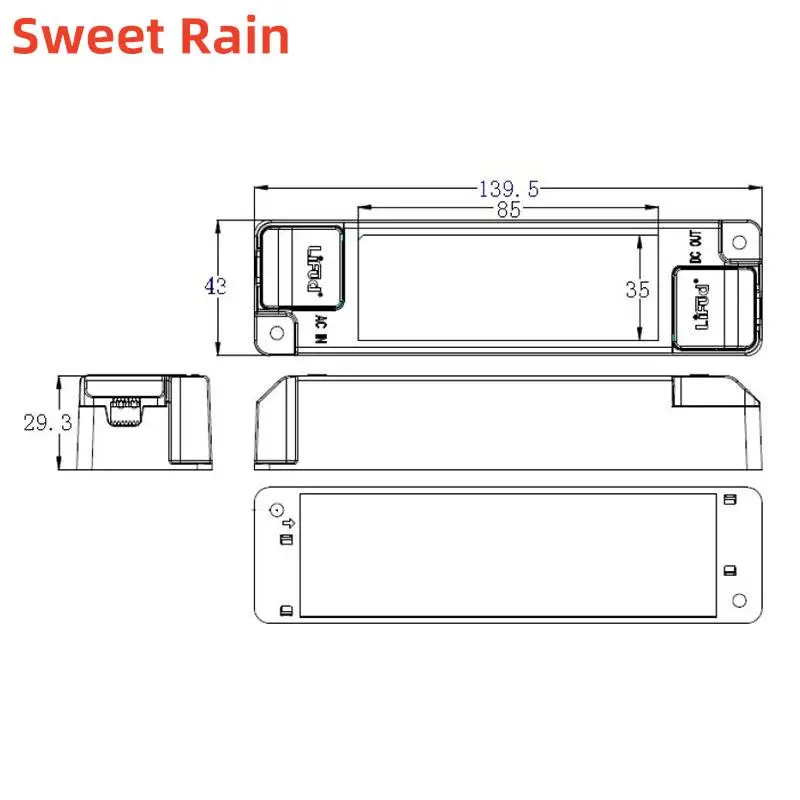 Lifud LED سائق 50 واط 1200mA LF-GIR050YM1200H LED لوحة إمداد الطاقة/أسفل/مسار ضوء سائق ل LED الإنارة LF-GIR050YS1200H #5