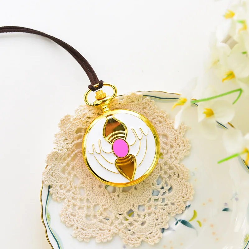 Reloj de bolsillo de cuarzo con grabado de alas de estrella para niños, lindo Corazón de amor, cuerda Fob, COLLAR COLGANTE, regalo para niños