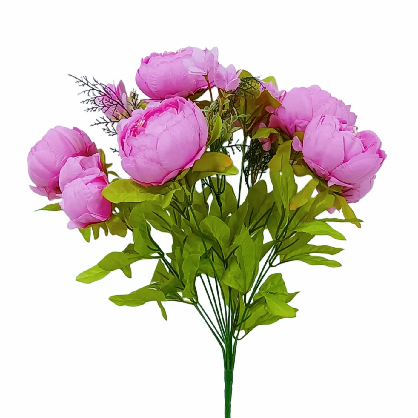 

Silk Fake Flowers - 18.5in Peonies Bouquet 6 Blooms, Realistic Fade-Resistant Home Decor