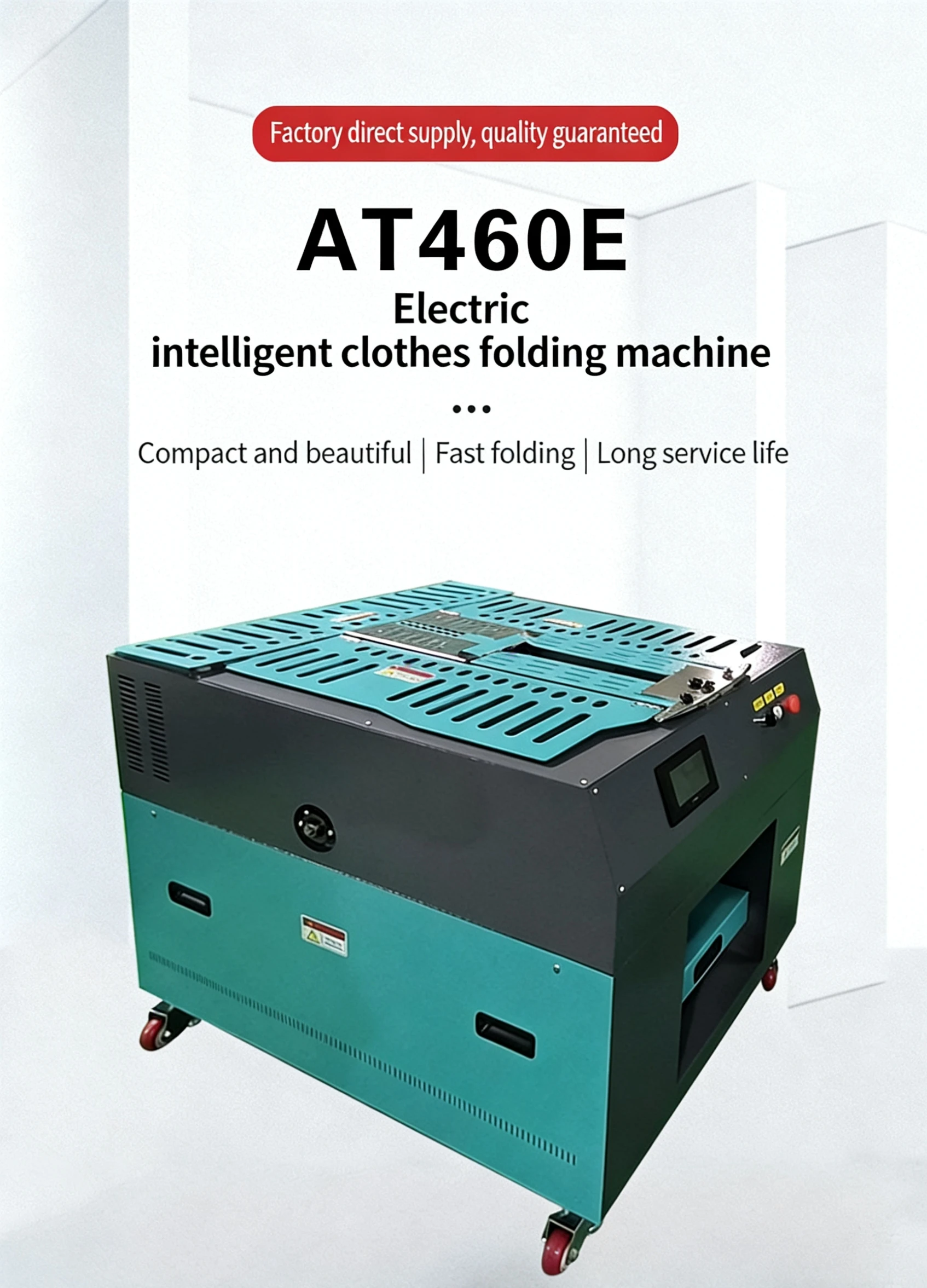 Automatic electric clothing folding machine, industrial T-shirt folding machine for laundry