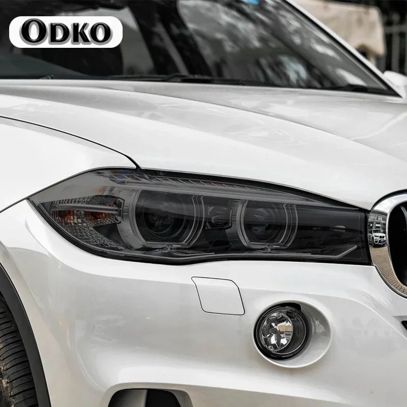 

2 Pcs Car Headlight Protective Film Headlamp Transparent Black TPU Sticker For BMW X5 G05 F15 M F85 2019 Accessories