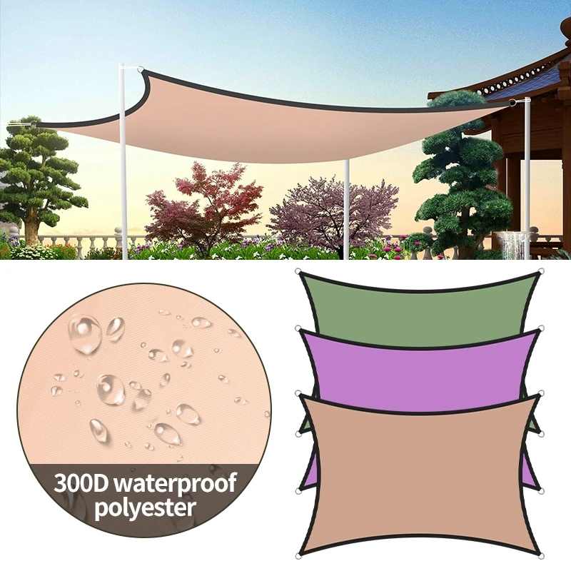 Waterproof Sun Shelter UV-proof Triangle Sunshade Outdoor Canopy Patio Shade Cloth Swimming Pool Camping Water-proof Canvas