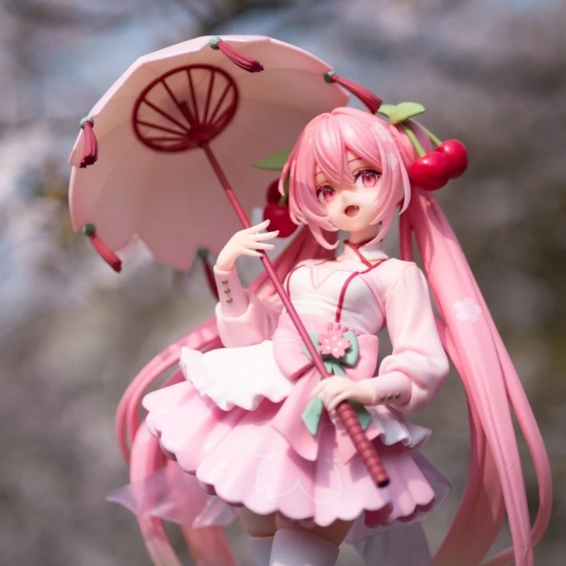 taito-original-piapro-characters-hatsune-miku-artist-masterpiece-sakura-dress-ver-21cm-figure-model-toy-gift-for-fans-in-stock