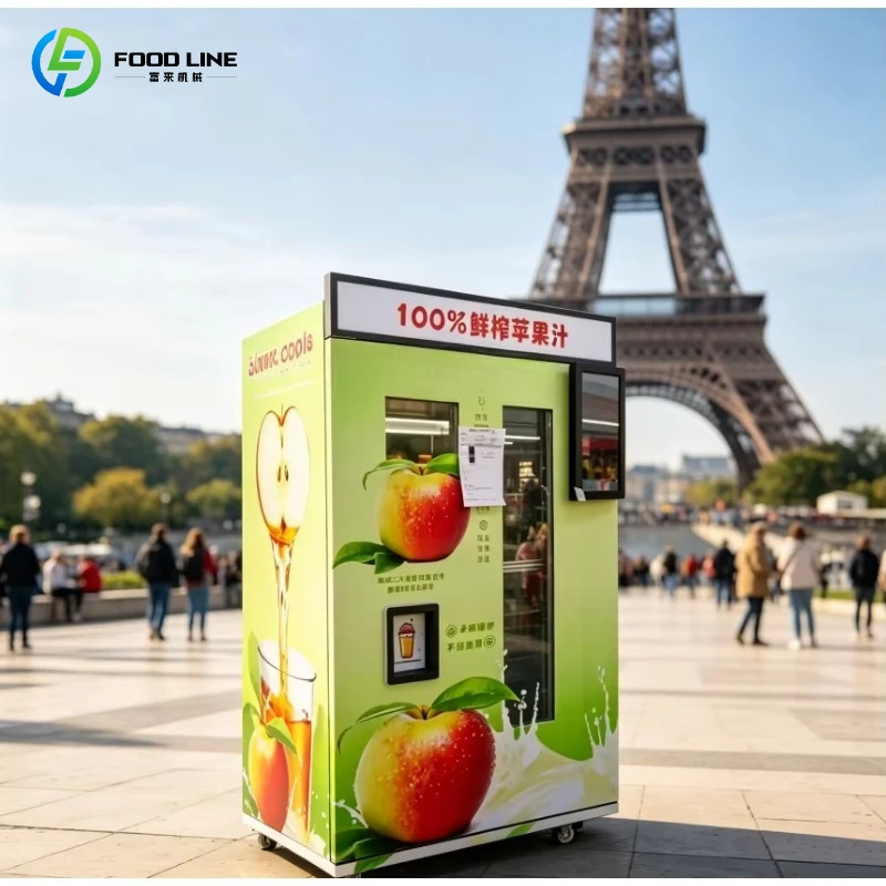 Fresh Squeezed Apple Juice Vending Machine Automatic Self Service Fruit Juice Vending Kiosk for Tourist Attraction Mall