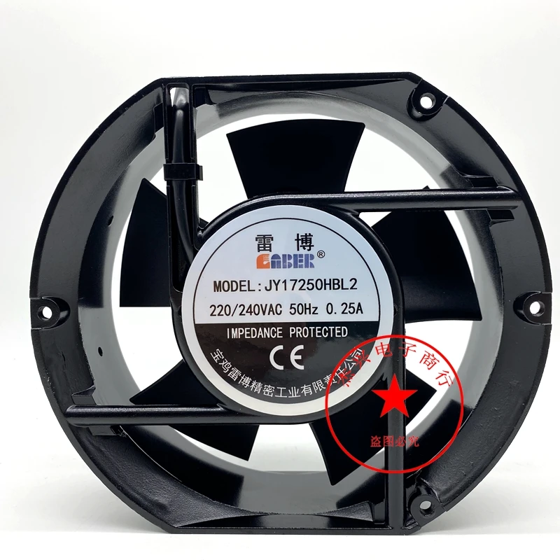 

CABER JY17250HBL2 AC 240 В 0,25 А 172x150x51 мм 2-проводной охлаждающий вентилятор для сервера