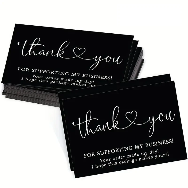 

Wedding Thank You Cards - Customizable Double Sided Notes with Printing | For Business Gifts & Personalized Decor