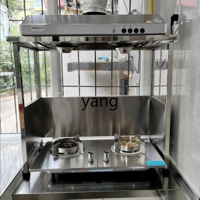 LMM  Range Hood Shelf Cover Chinese Machine Balcony Bracket Smoke Cover Glass Cover