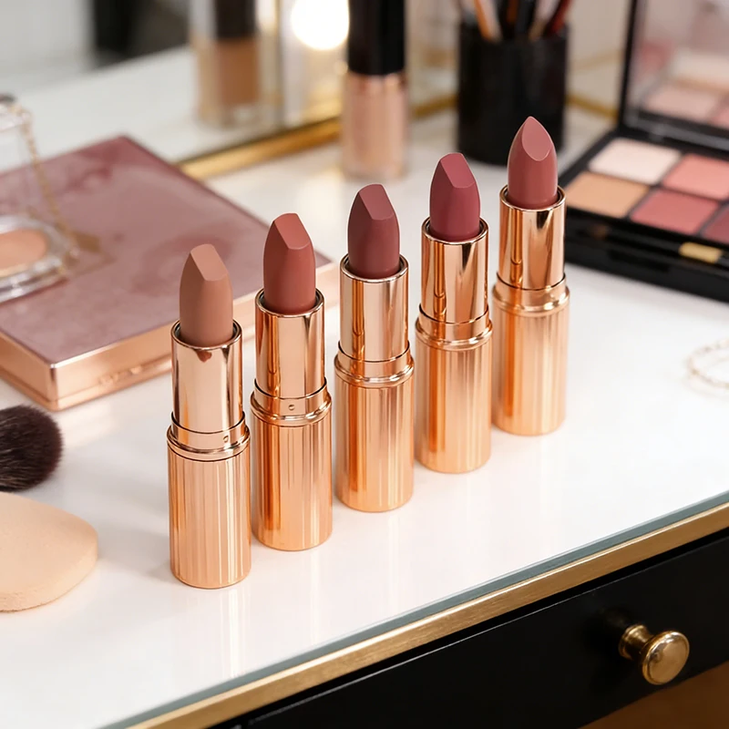 

Fashion Luxury CT Diamond Metal Glitter Rotary Lipstick Waterproof Durable Matte Powder Beauty Natural Advanced Lips Cosmetics
