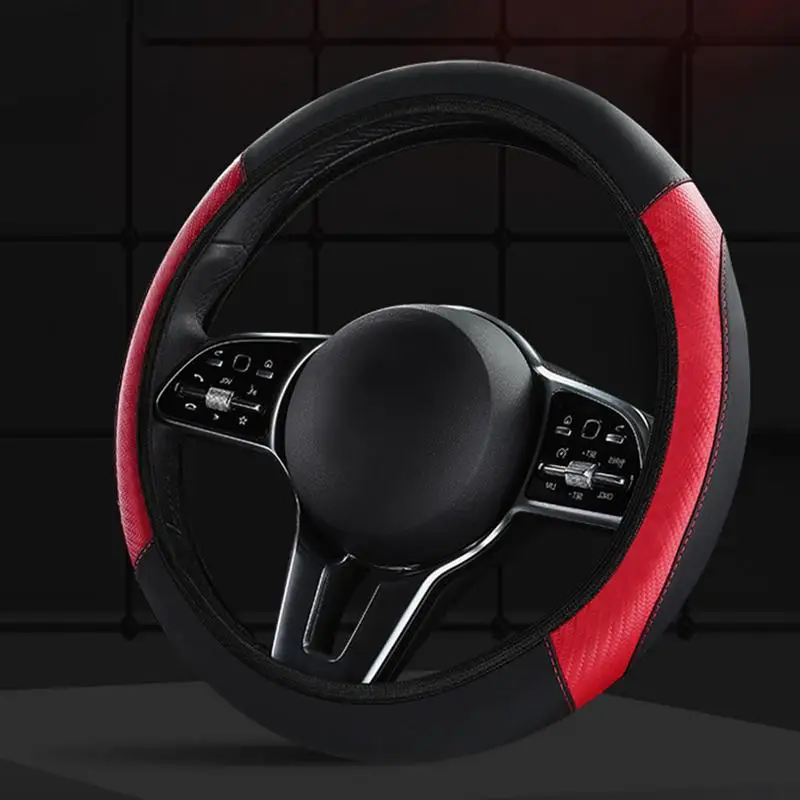 Microfiber Leather Steering Wheel Cover Universal Car Steering Wheel Cover Breathable Anti Slip For Auto Decore Car Accessories