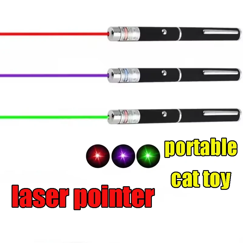 Mini Super Bright portable waterproof Laser pointer projection teaching demonstration pen laser pointer 2 in 1 for pet cat toy