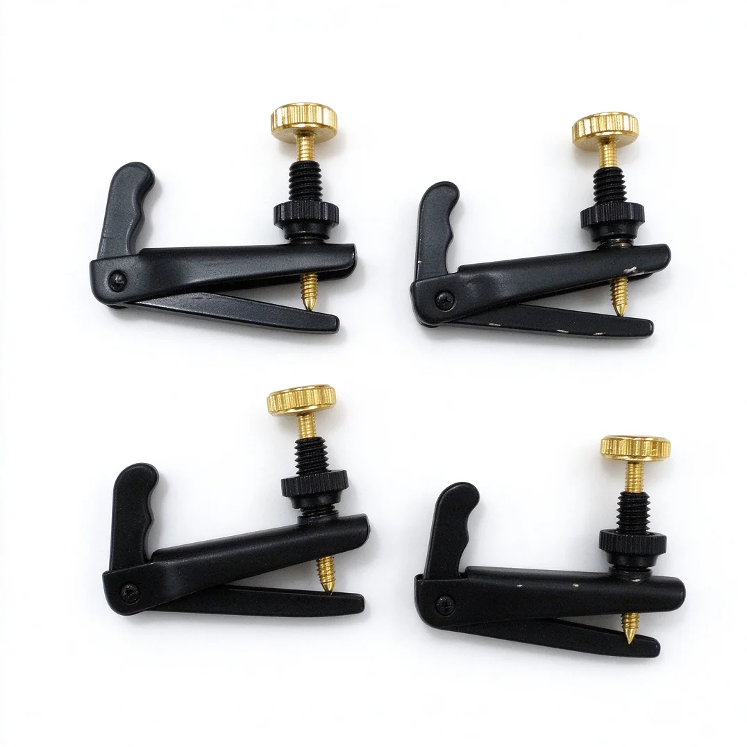 20 PCs Black Gold Color Violin Fine Tuners 4/4
