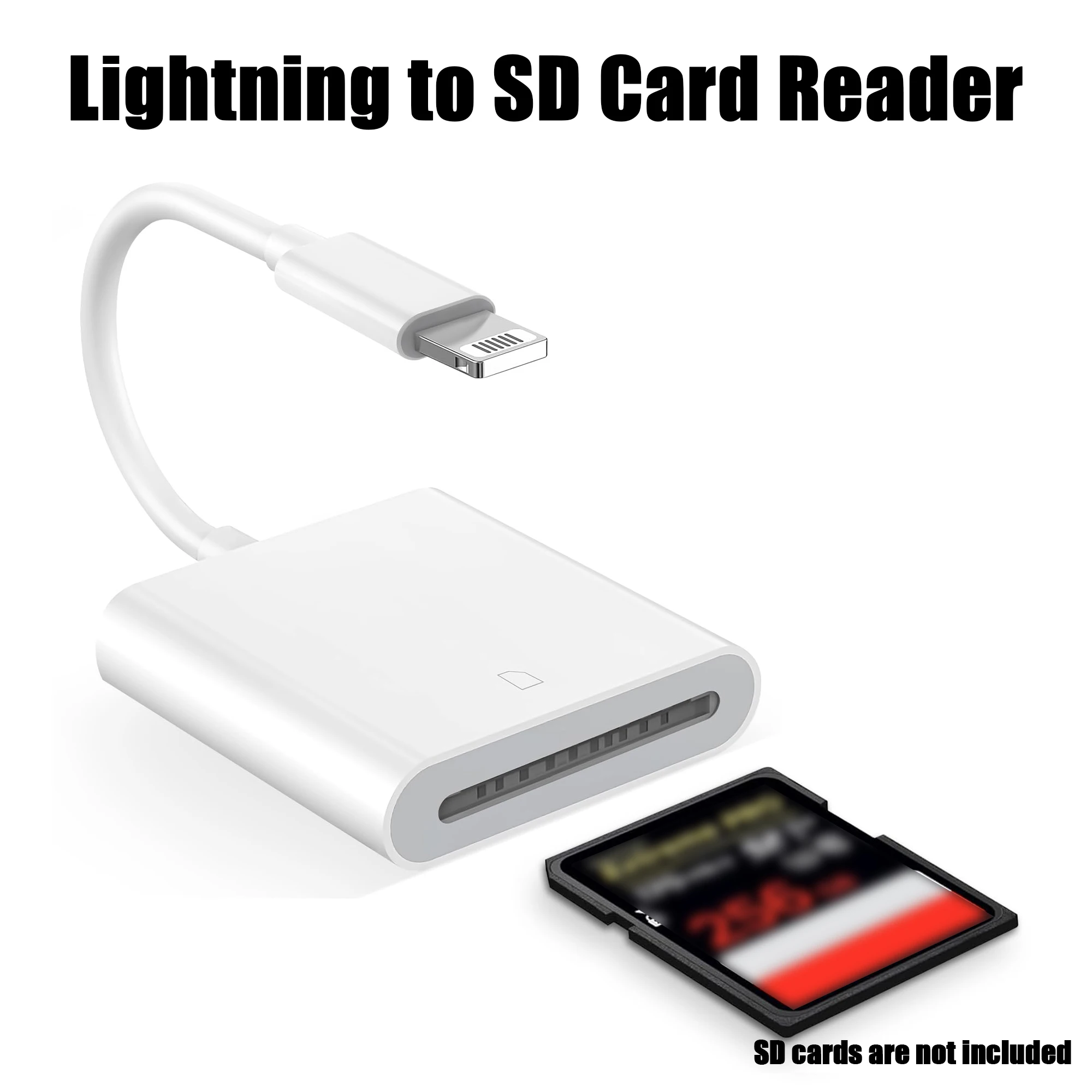 

Адаптер Lightning для устройства чтения карт SD Камера памяти OTG Адаптер plug and play для iPhone 16 15 Pro Samsung S25 S24 Huawei Xiaomi