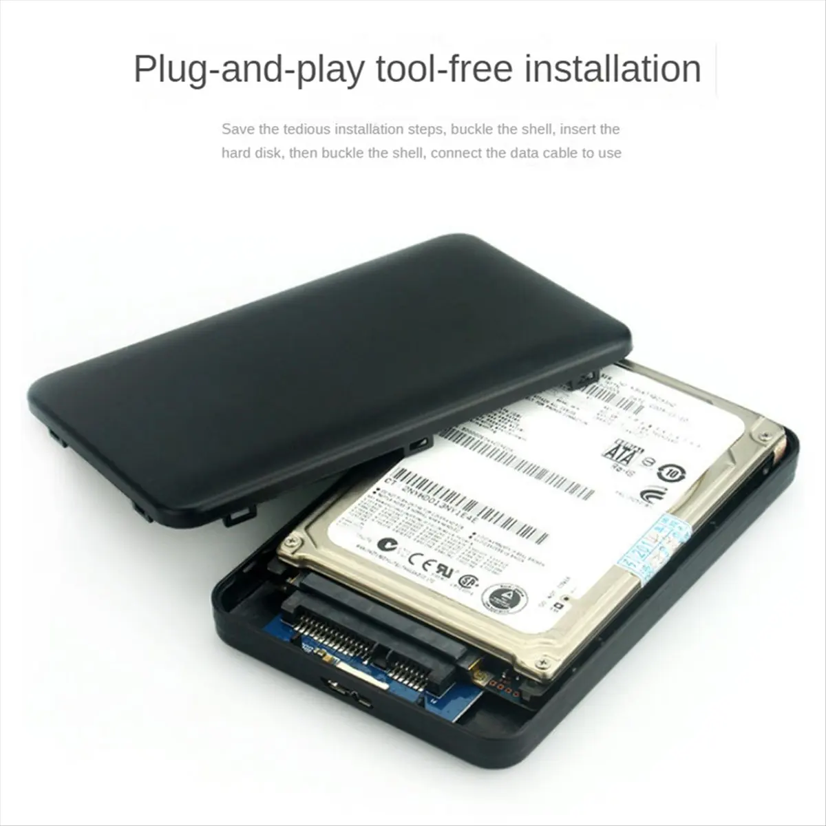 A99X HDD Enclosure SSD Case Encrypted Hard Drive Enclosure 5Gbps USB3.0 SATA Hard Drive Enclosure for 2.5 Inch Hard Disk