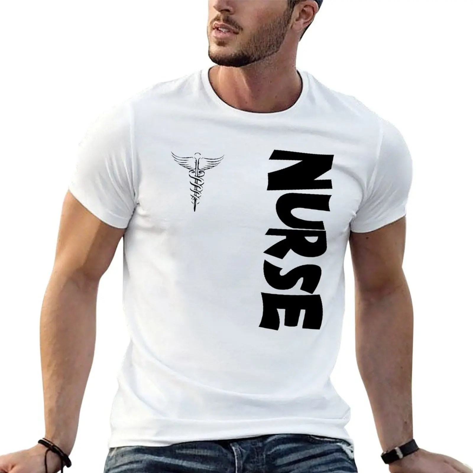 Nurse T-Shirt t shirts for man cotton soft cotton tshirt 100% t shirts for man cotton funny T-shirt