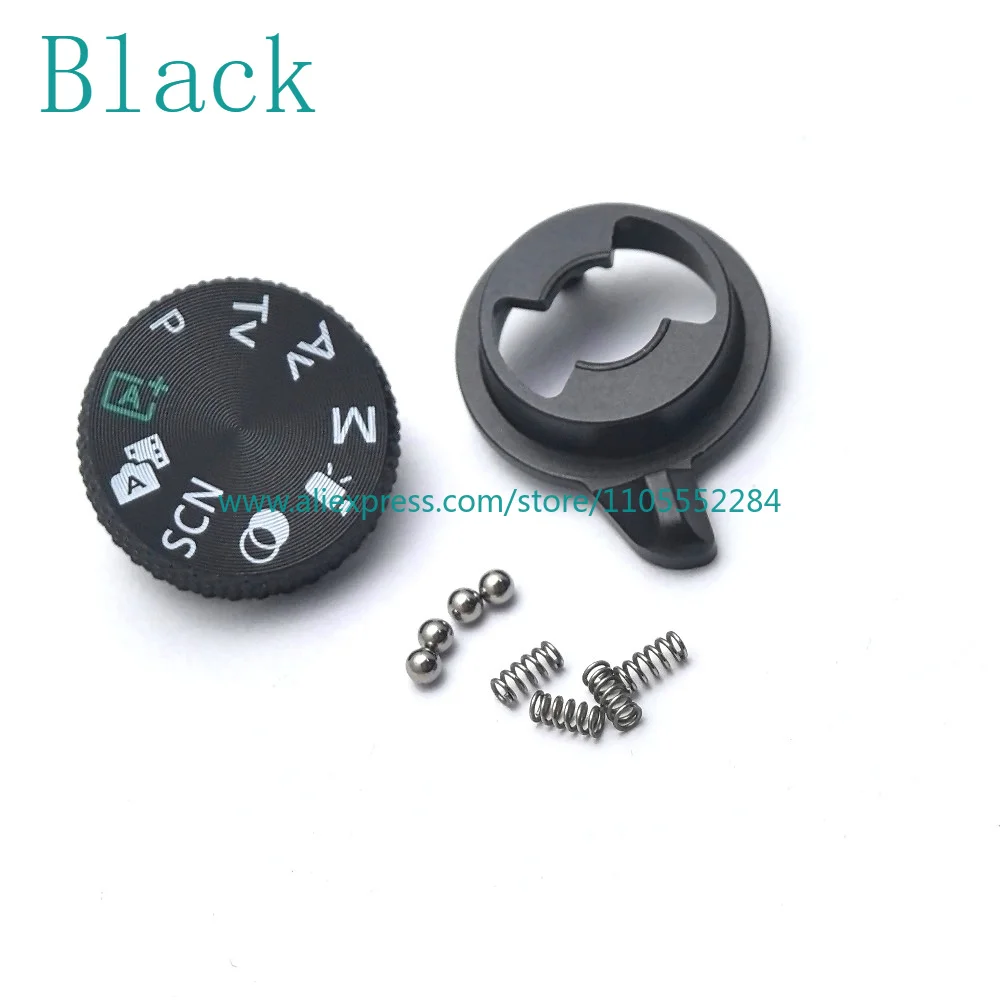 New Black And Silver Top Cover Mode Dial With Lever Spring Steel Ball For Canon EOS R50 Camera Replacement