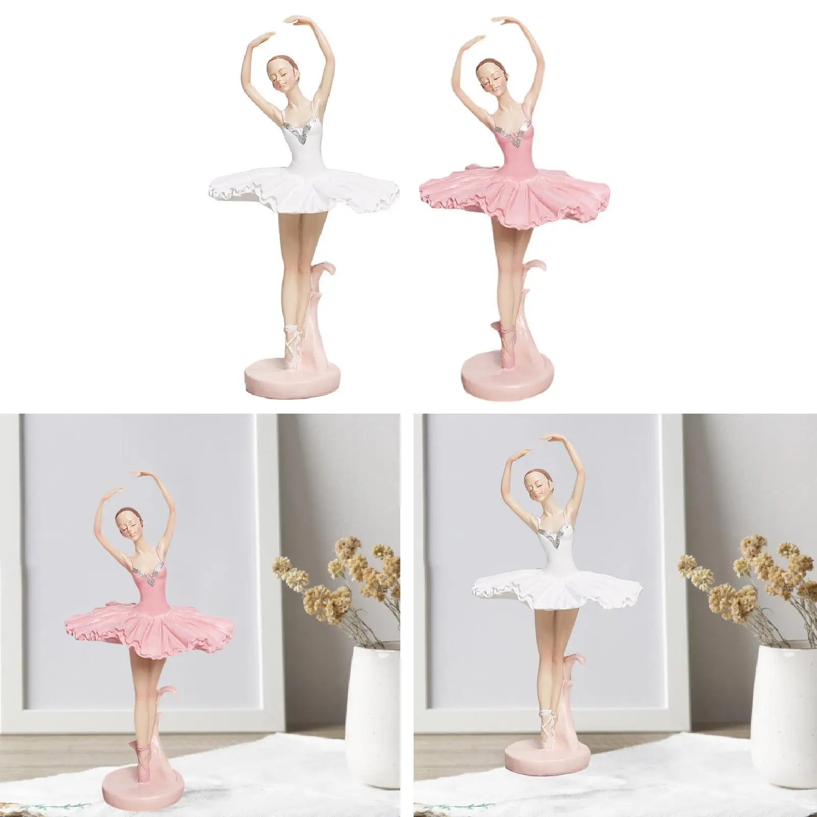 

Ballet Girl Statue Home Decor Resin Girl Figure for Bookcase Office Tea Room