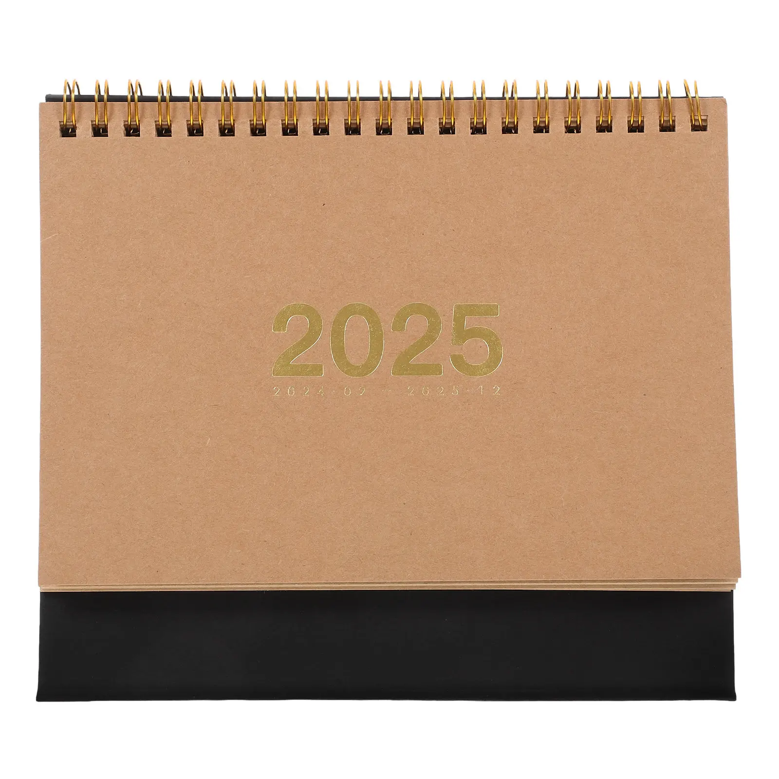 2025 Standing Desk Calendar Chinese Minimalist Spiral Bound Flip Desktop Planner Office Home Table Calendar Functional Notes