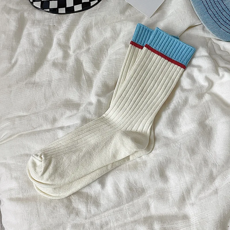 Candy Color Joint Cute Socks Cotton Ins Sports Relaxation Ventilate Designer Socks Autumn Winter Kawaii  Harajuku White Socks image 6