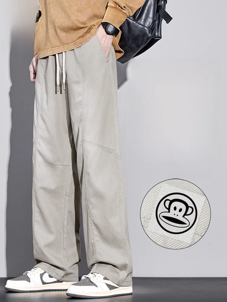 

PaulFrank Loose Straight Leg Workwear Casual Pants Men's Autumn Cargo Trousers American Sle Comfortable Loose Fit Jeans