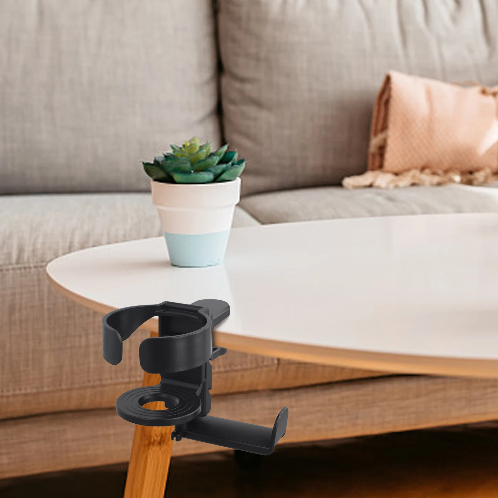 

Clutter-free Desk With Cup Holder Office Supplies Gaming Accessories 13x10x9cm Under Desk Clamp Efficient Organization