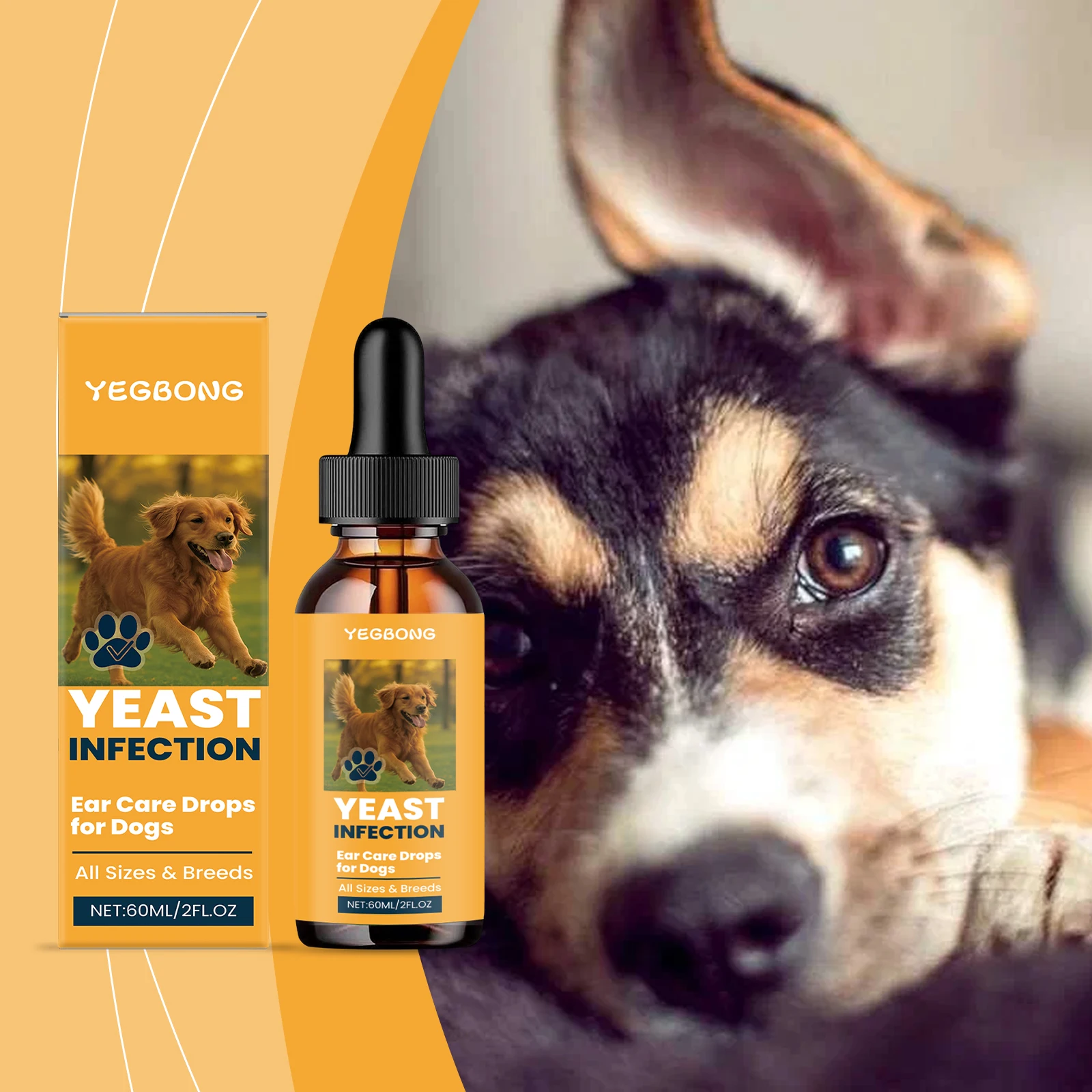 Pet Ear Cleaner - 60ml Krople do pielęgnacji uszu psa