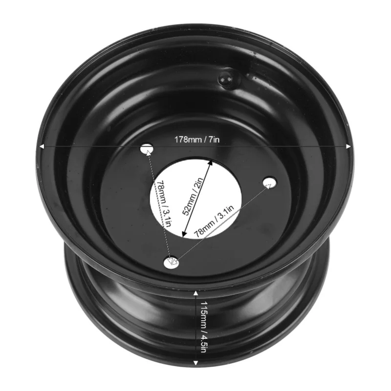 145/70-6 Go Kart Wheel Rim 3 Holes 6 Inch Aluminum Alloy Enhanced Traction Stylish Look For ATV Quad Dirt Bike Ride On Mower