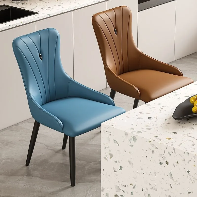 Italian Light Luxury Dining Chair Modern Simple Backrest Seat for Household Hotel Cafe Reception Space
