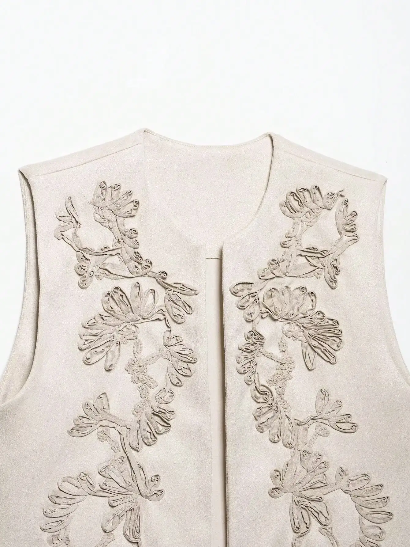 HH Elegante Damen O-Ausschnitt Weste Ärmellos Locker Sitzendes Tanktop Büro-Arbeitskleidung Business Casual Schicke High-Street-Mode Damenwesten – Detail 5