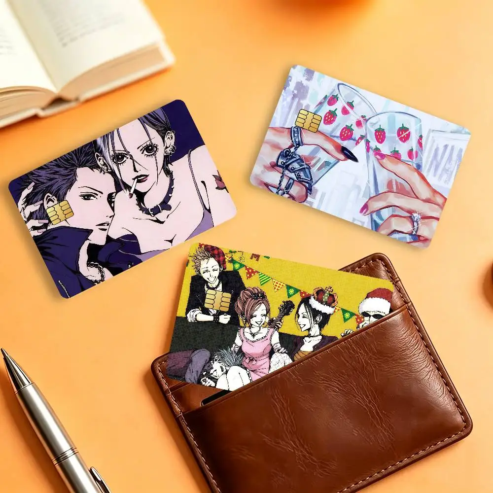Anime Classic N-NANA Waterproof Card Stickers For Credit Cards Debit Cards And Transit Cards 4pcs