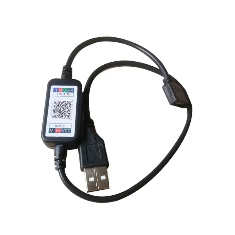 

A24F-2Pcs For LED Strip Light Mini RGB Dimmer DC5-24V Phone APP Bluetooth-Compatible USB Cable Controller For LED Strip Light