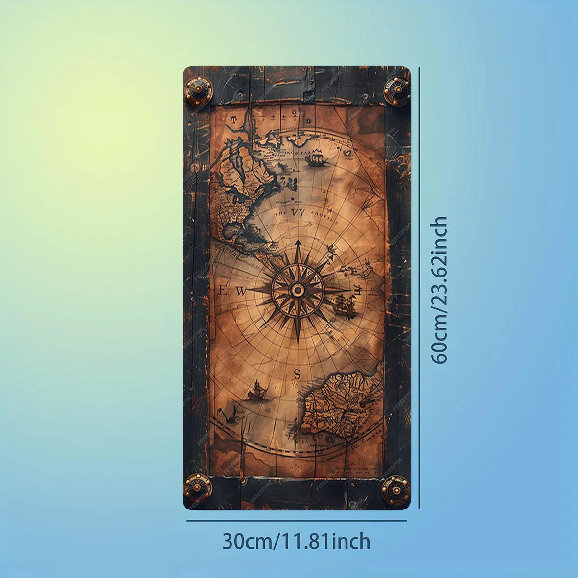 ヴィンテージ航海地図大型マウスパッドゴム製滑り止めデスクマットゲーミングマウスパッドデスクガジェットコンピュータテーブルゲーミングマットプレイマット