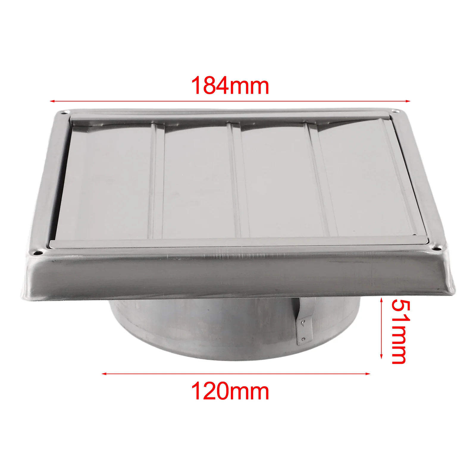 150mm Non-Return Louver Brushed Finish Easy Installation Indoor Use Rust-proof Automatic Closure 150mm Non-Return