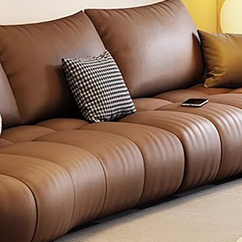 Solid Colors Queen Living Room Sofas Modern Sectional Leather Lounge Sofa Lazy Sofa Luxury Sofy Do Salonu Theater Furniture