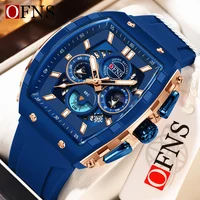 OFNS mode montres à Quartz pour homme lumineux étanche chronographe calendrier bracelet en Silicone en plein air de luxe sport hommes montre 1