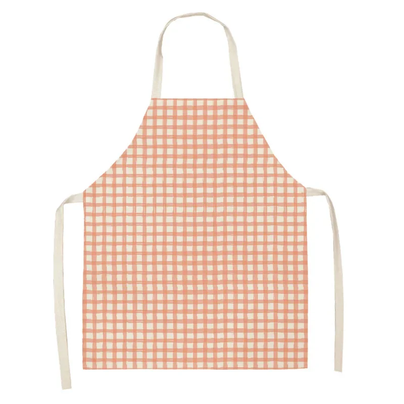 Women\'s kitchen apron Linen man Children\'s Big size Child girl Waterproof boho Half Work Coffee simple Modern geometric pattern