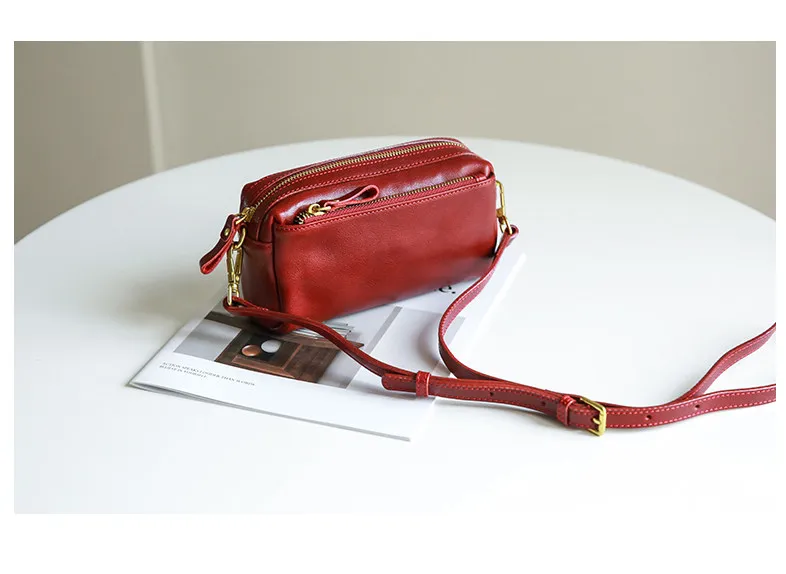 PNDME lässige Vintage-Umhängetasche aus Rindsleder, erste Schicht, Damenhandtasche, modisches Design, handgefertigt, echtes Leder, Damen-Crossbody-Tasche. – Detail 13