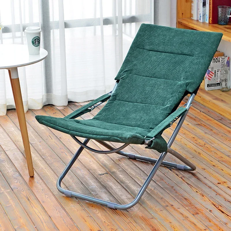 

Living Room Folding Recliner Chair Lazy Portable Modern Simple Metal Frame Legs Recliner Chair Floor Sleeper Cadeiras Furniture