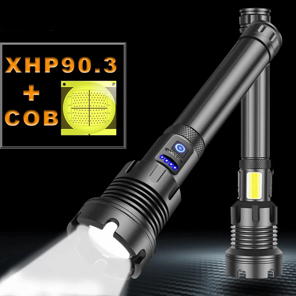 

F2 Work Light Led Flashlight Cob High Powerful Torch Usb Rechargeable 18650 26650 Flashlight Xhp90 Xhp70 Xhp50 Lantern Lamp Tent