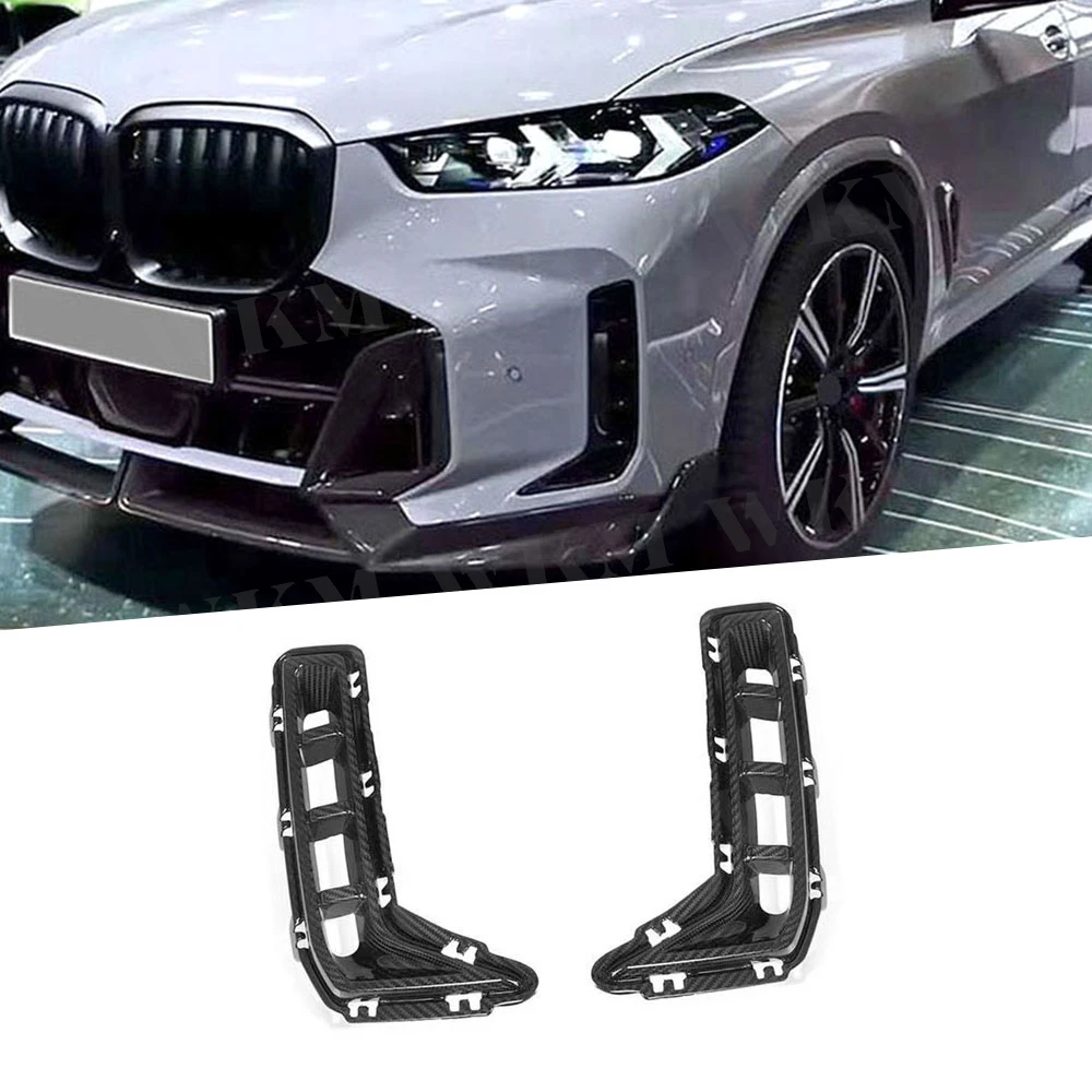 

Dry Carbon Fiber Front Bumper Air Vent Outlet Intake Frame Fender Canards Cover For BMW X5 G05 G18 LCI M Sport 2023+ Bodykit