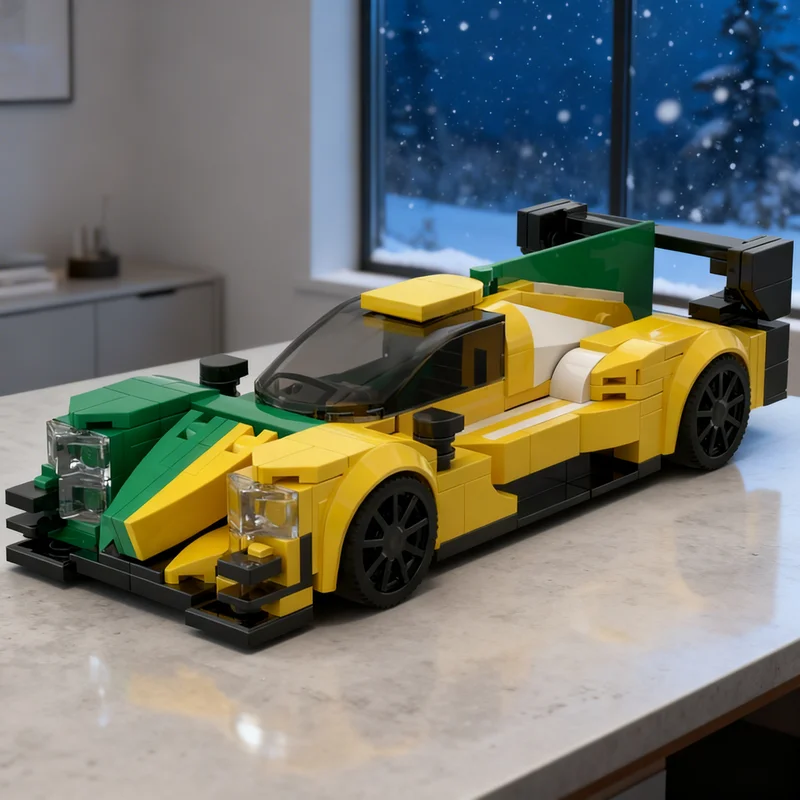 279pcs MOC Oreca 07 Lmp2 Inter Europol Livery Building Blocks Construction Pack Display Set Collectible XL Toy Gift For Adults