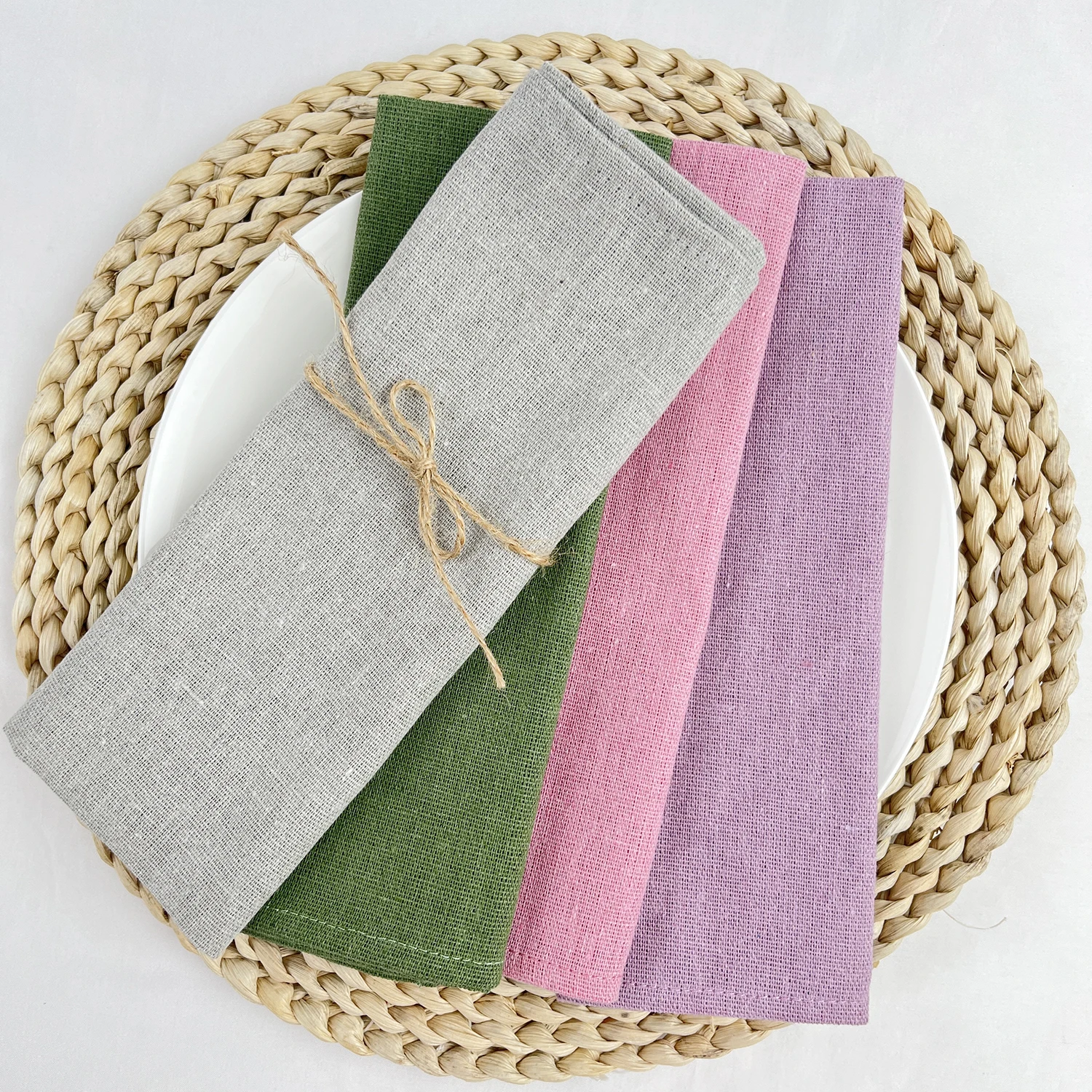 4PCS Colorful Durable Cloth Napkin for Cutlery Reusable Fabric Placemat for Kitchen Dining Table Decor,Hotel Restaurant Serving