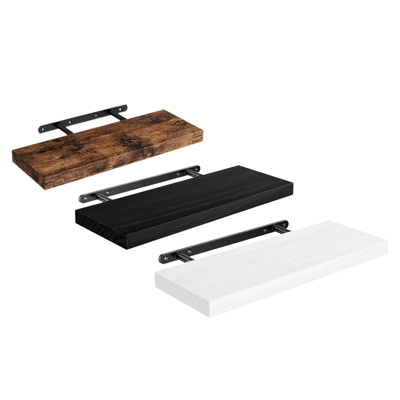 Floating Shelf Wooden Wall Mounted Shelf for Books Storage Furniture for Home Bedroom Kitchen Decor
