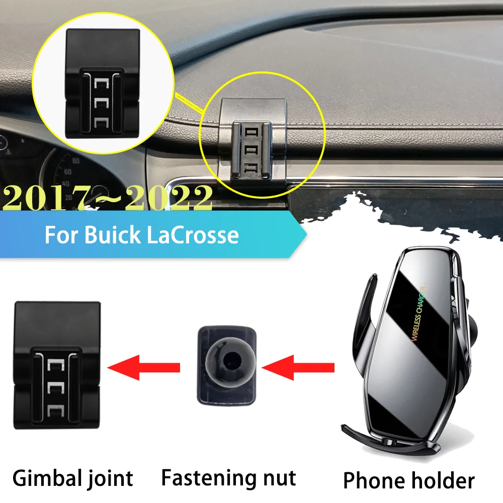 

30W Car Phone Holder for Buick LaCrosse 2017~2022 2018 2019 2020 Clip Stand Support Wireless Fast Charging Sticker Accessories