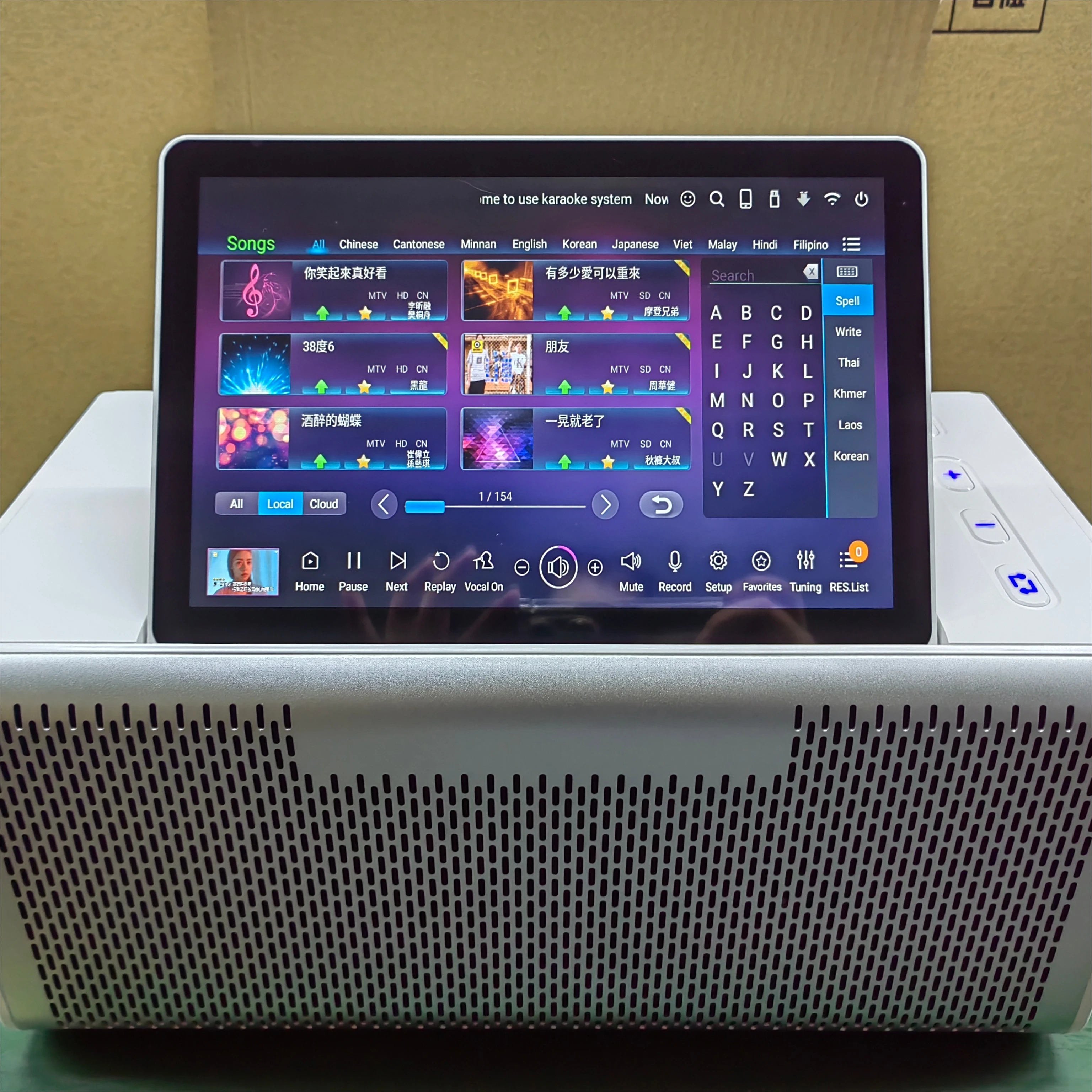 All-In-One New Model Multifunctional oke Speaker Multi-Touch Smart Screen Audio Sound Equipment Featuring Built-In Amplifier