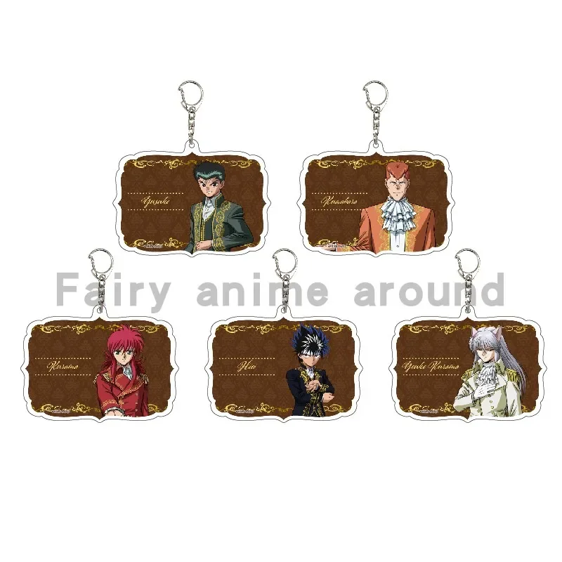 

Anime Hiei Kurama Koenma Shizuru Yusuke Kazuma Keychain Doll Acrylic Keyring Pendant for Gift